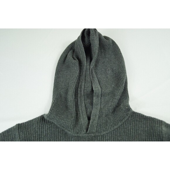 Vince Men’s Small Gray Thermal Hooded Pullover Sweater 100% Cotton Casual Winter - Picture 2 of 13